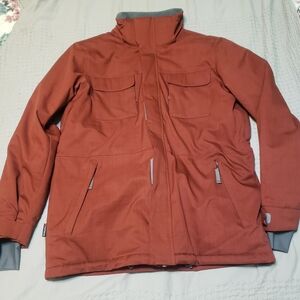 Turbine Men’s Breaker Ski Snowboard Jacket Rust Orange Red Mulch Size Large #345